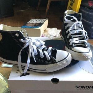 Black Unisex Converse High Tops